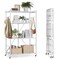 White Carbon Steel Garage Folding Storage Shelf with Wheels and 750 lbs Capacity
